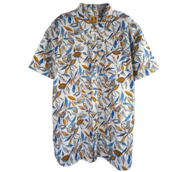 Hang Ten Other - Hang Ten Mens Short Sleeve Hawaii Aloha Shirt Button Down Leaf Print Sz. XL NWT!
